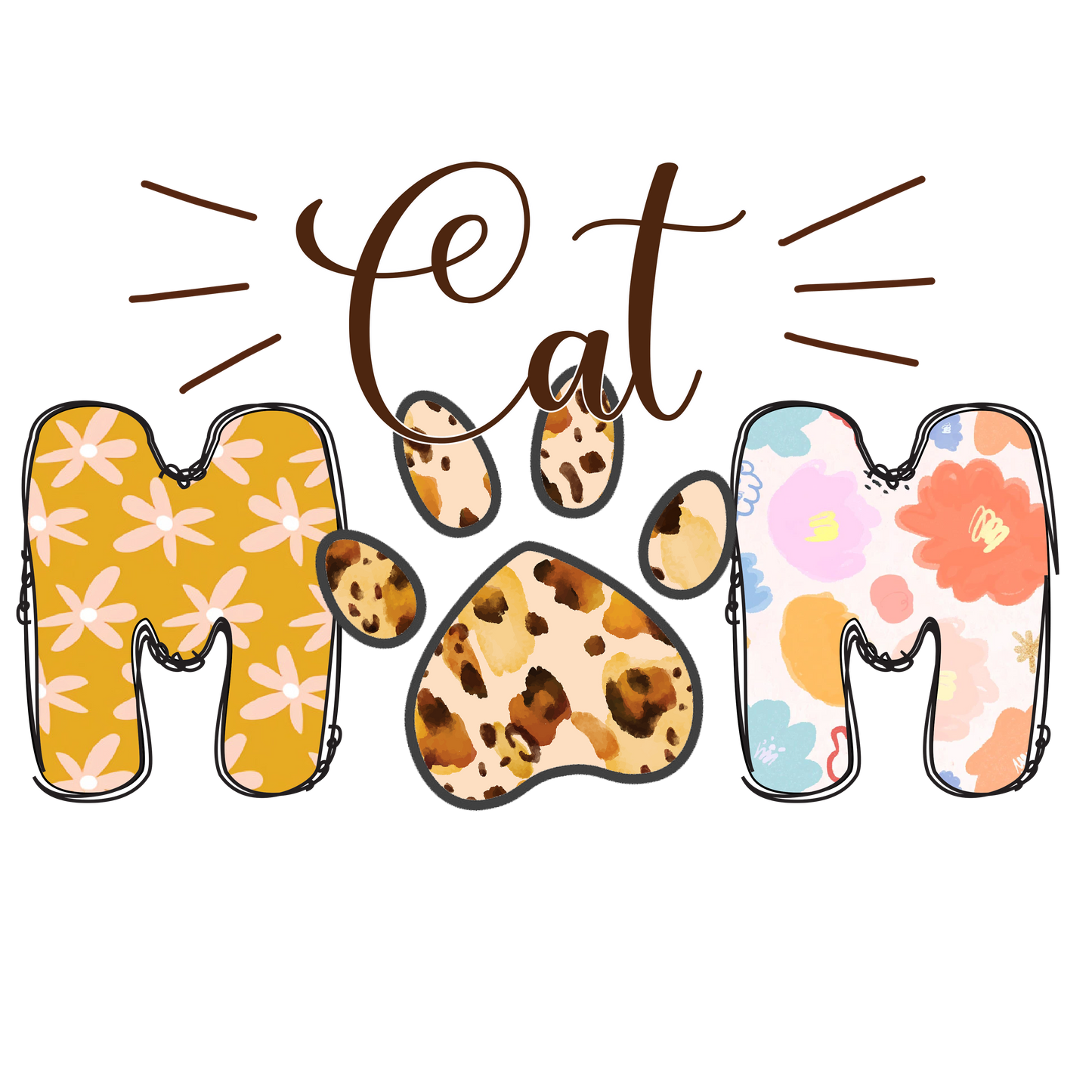 mother's day dtf transfer designs