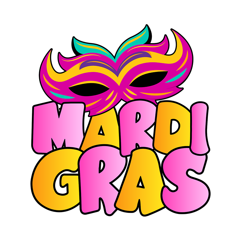 mardi gras dtf transfer designs