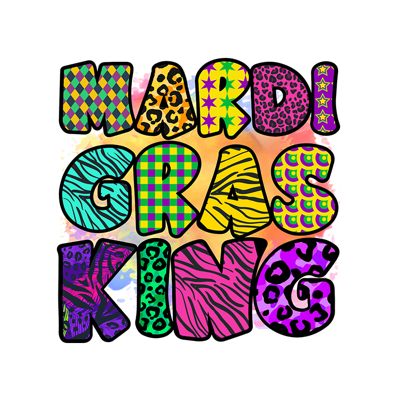 mardi gras dtf transfer designs