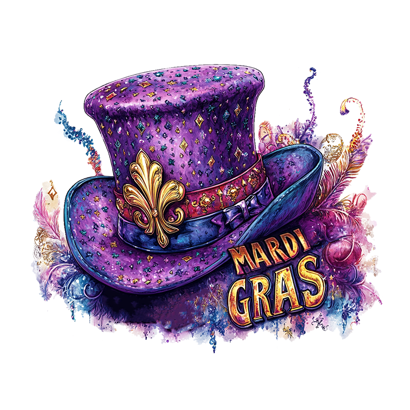 mardi gras dtf transfer designs