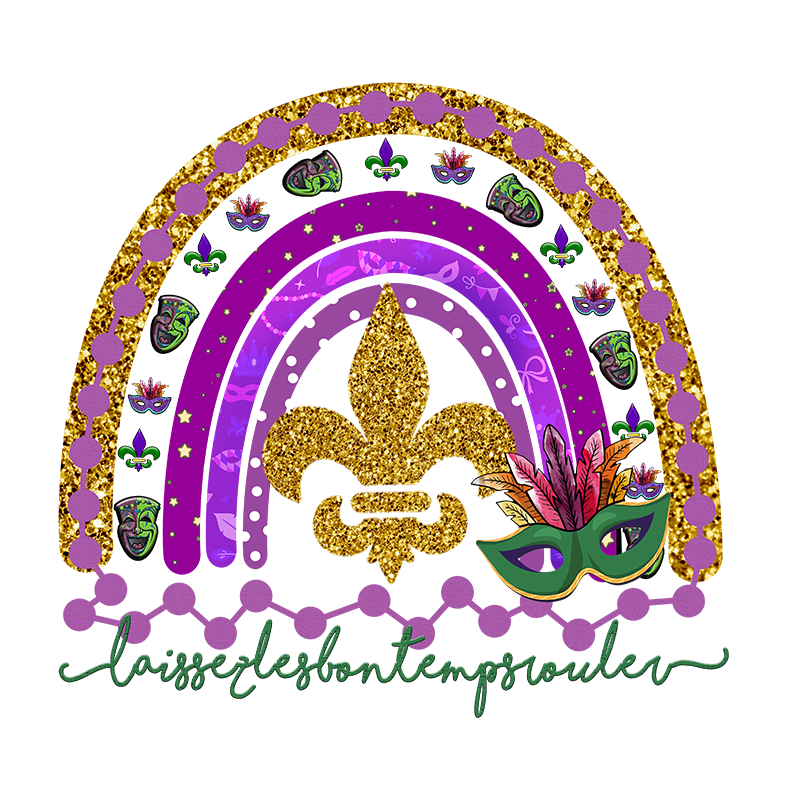 mardi gras dtf transfer designs