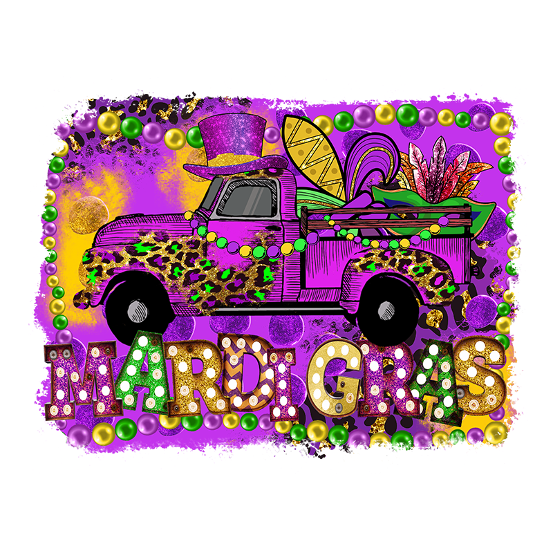 mardi gras dtf transfer designs