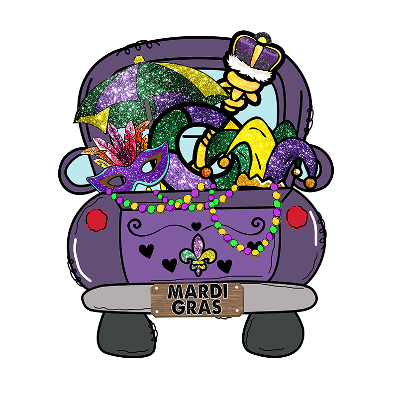 mardi gras dtf transfer designs