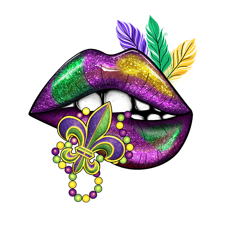 mardi gras dtf transfer designs