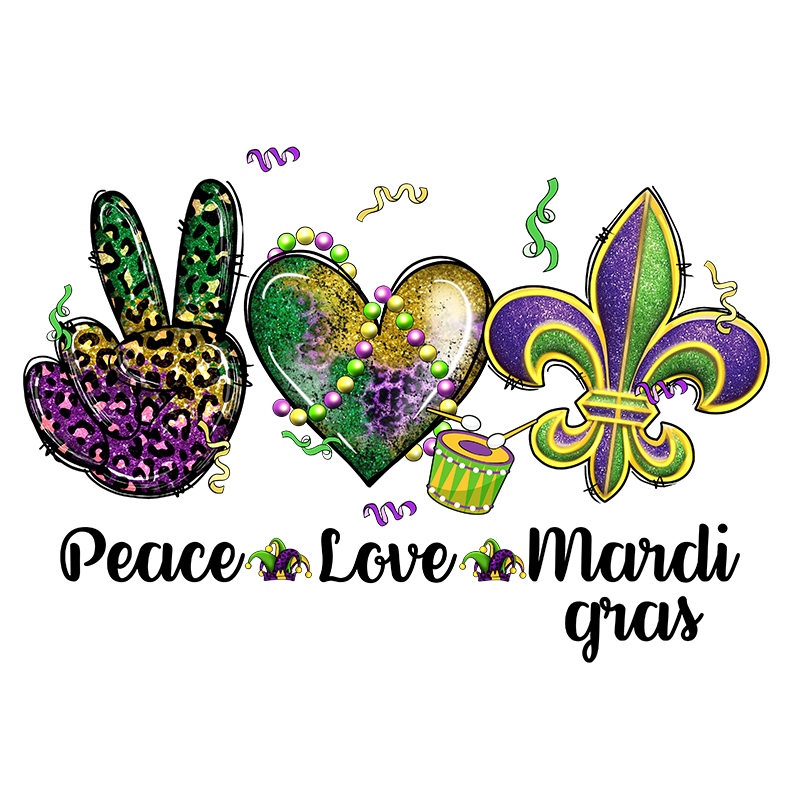 mardi gras dtf transfer designs