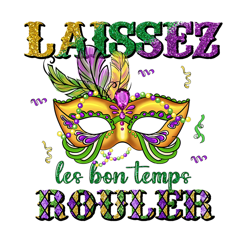 mardi gras dtf transfer designs