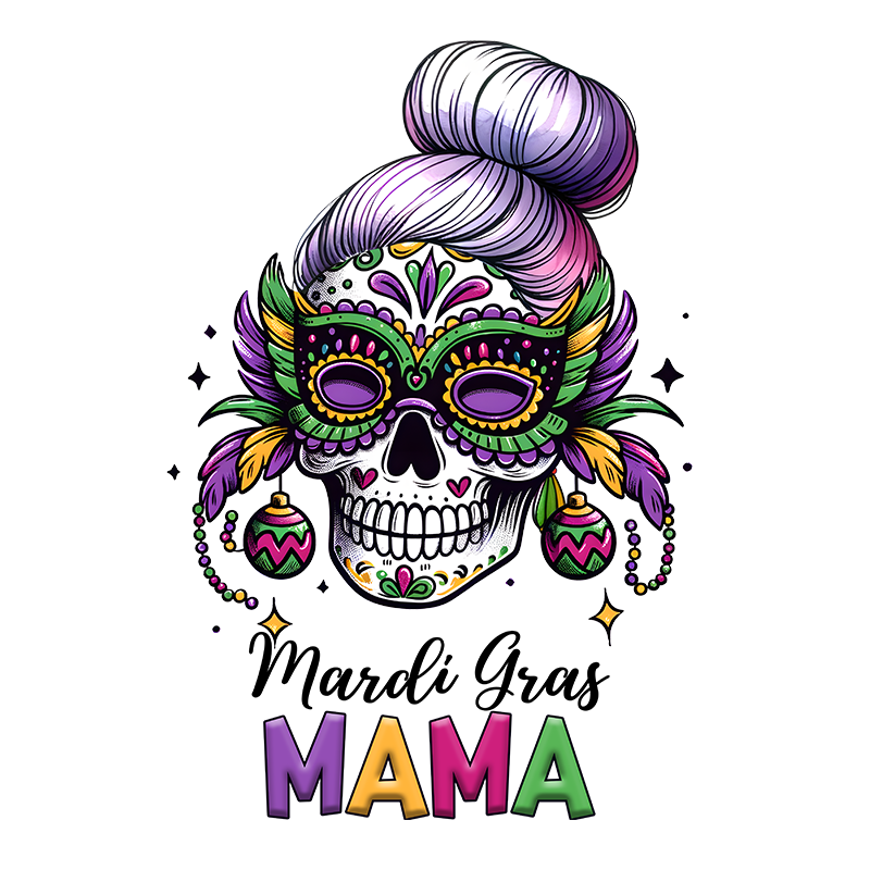 mardi gras dtf transfer designs