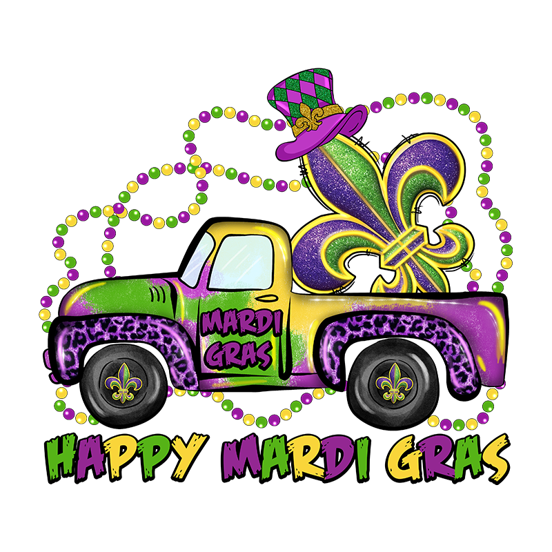 mardi gras dtf transfer designs