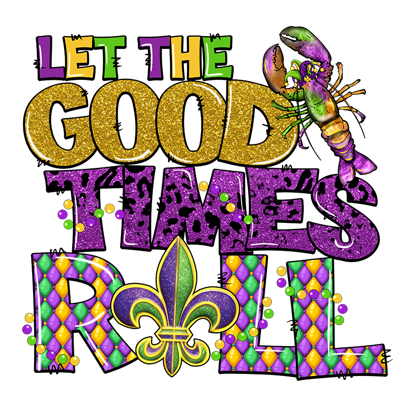 mardi gras dtf transfer designs