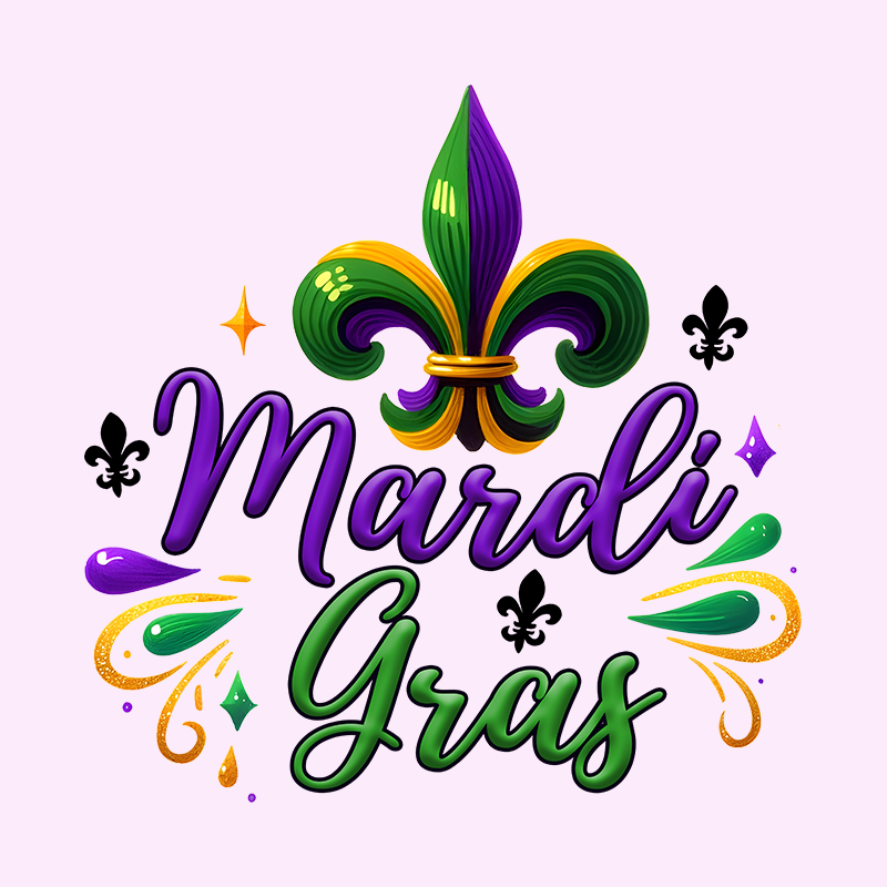 mardi gras dtf transfer designs