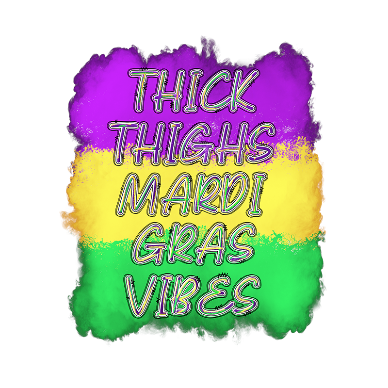 mardi gras dtf transfer designs