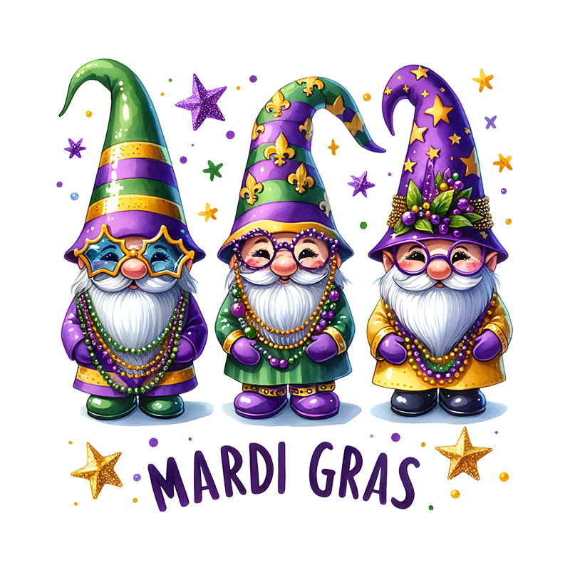 mardi gras dtf transfer designs