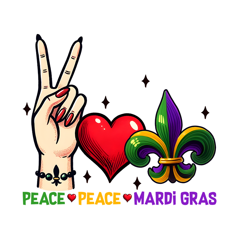 mardi gras dtf transfer designs