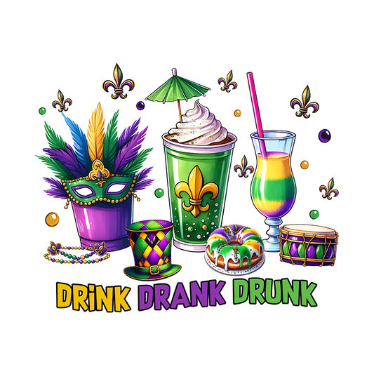 Mardi Gras DTF Transfer Designs