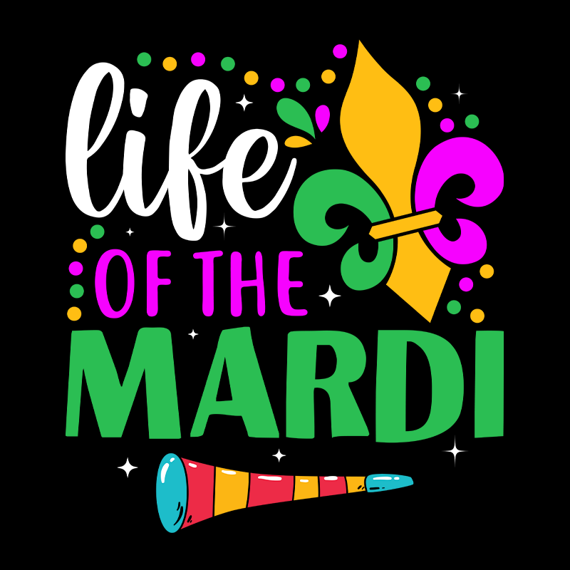 mardi gras dtf transfer designs