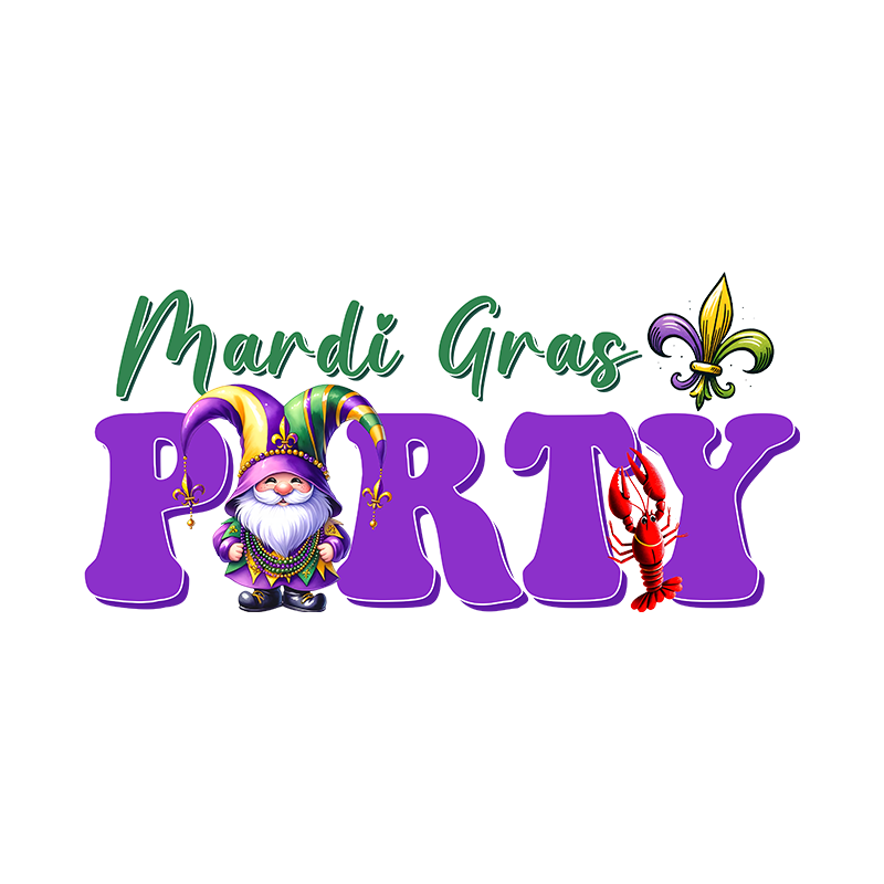 mardi gras dtf transfer designs