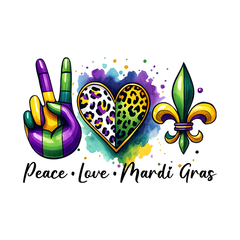 mardi gras dtf transfer designs