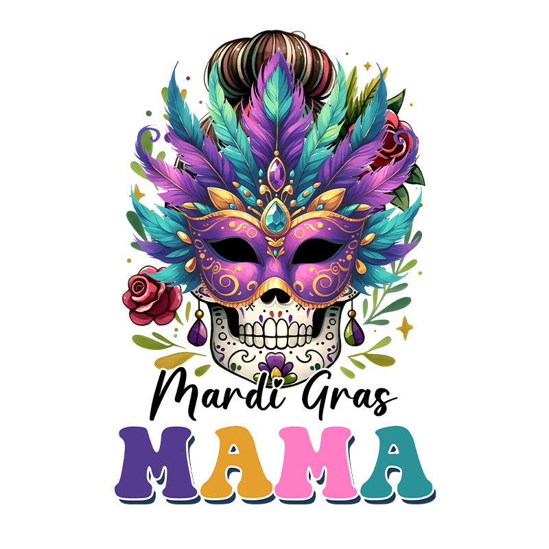 mardi gras dtf transfer designs