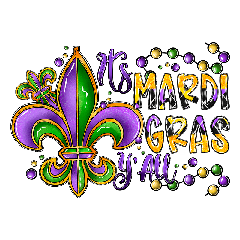 mardi gras dtf transfer designs