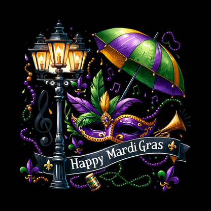 Mardi Gras DTF Transfer Designs