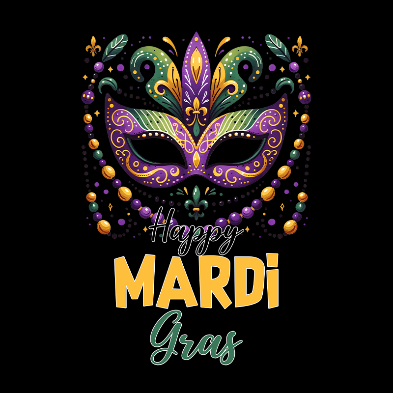 mardi gras dtf transfer designs