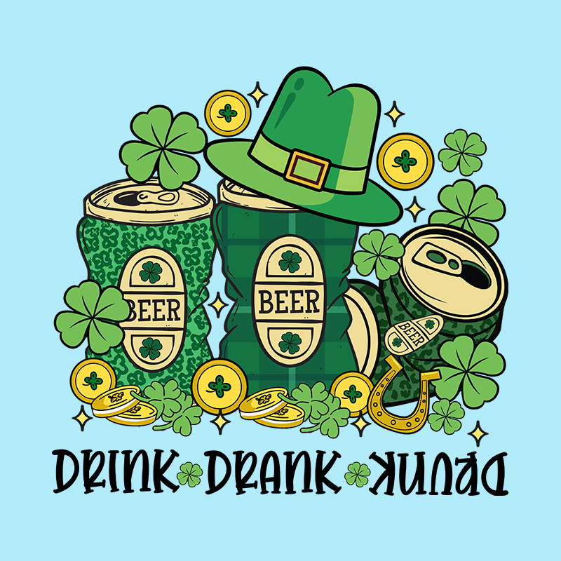 st patricks day dtf transfer designs