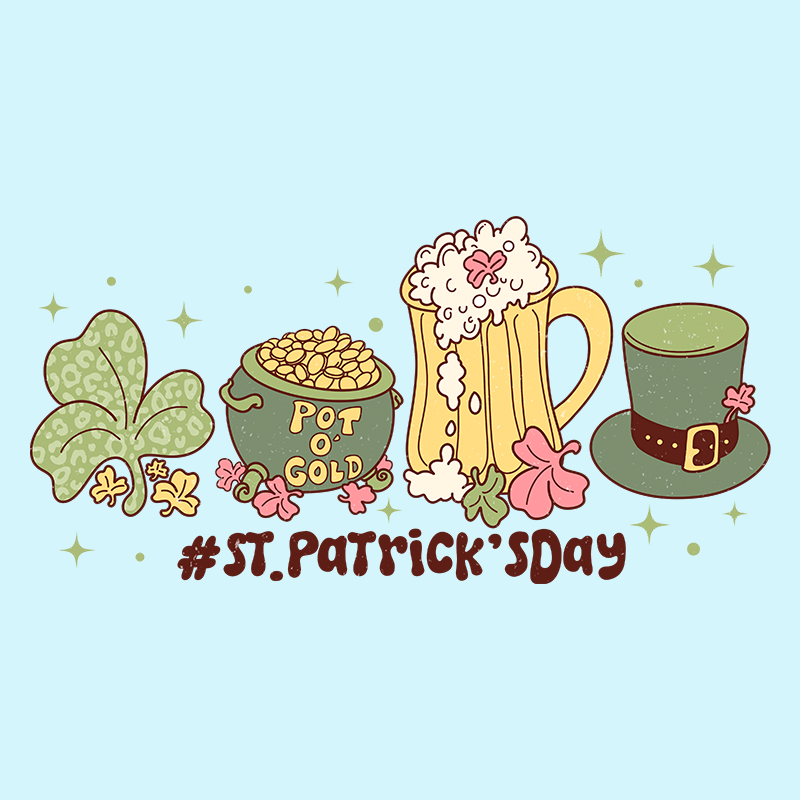 st patricks day dtf transfer designs