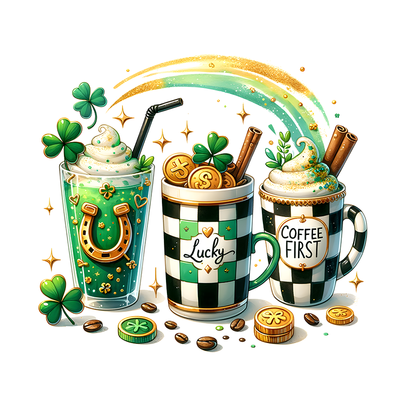 st patricks day dtf transfer designs