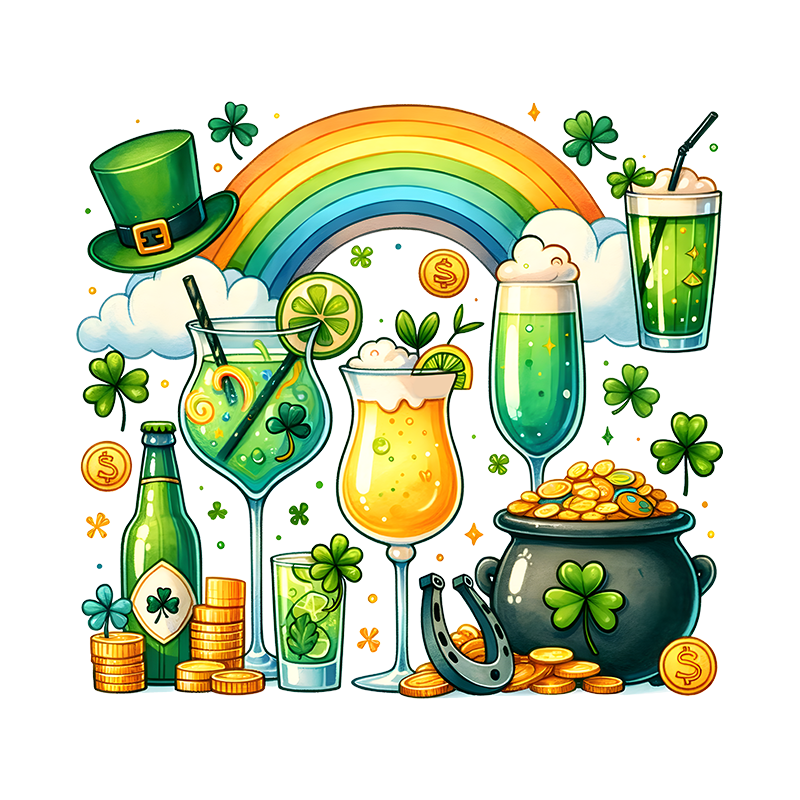 st patricks day dtf transfer designs