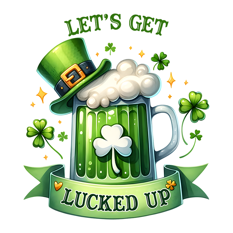 st patricks day dtf transfer designs