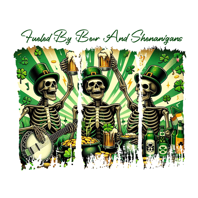 st patricks day dtf transfer designs